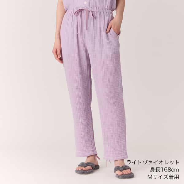 クレープガーゼレディスパジャマパンツ 上下別売