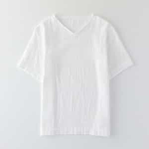 マシュマロガーゼメンズＶネックＴシャツ