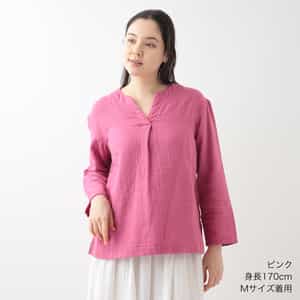 マシュマロガーゼ フロントタックプルオーバー