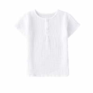 クレープガーゼキッズボタンＴシャツ 130cm 140cm
