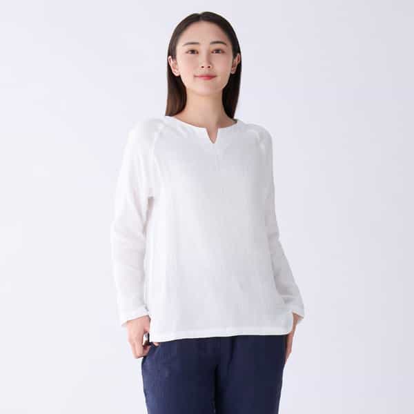 マシュマロガーゼベーシック長袖Tシャツ ユニセックス